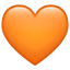 Cuore arancione Emoticon