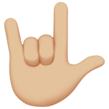 gesto ti amo: carnagione abbastanza chiara