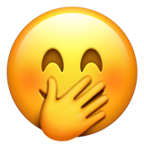 Faccina con mano sulla bocca
