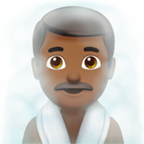 uomo in sauna: carnagione abbastanza scura