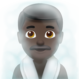 uomo in sauna: carnagione scura