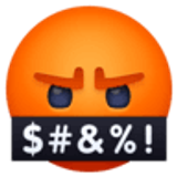 Faccina con simboli sulla bocca - Facebook