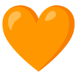 Cuore arancione - Noto Color Emoji
