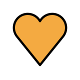 Cuore arancione - OpenMoji