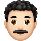 uomo: carnagione chiara e capelli ricci