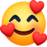 Faccina con cuoricini - Facebook