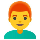 Uomo: capelli rossi - Noto Color Emoji