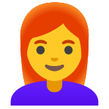Donna: capelli rossi - Noto Color Emoji