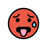 Faccina accaldata - OpenMoji