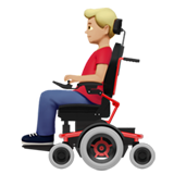 uomo su sedia a rotelle motorizzata: carnagione abbastanza chiara