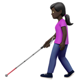 donna con bastone bianco di orientamento: carnagione scura