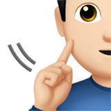 uomo con problemi di udito: carnagione chiara