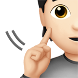 persona con problemi di udito: carnagione chiara