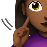 donna con problemi di udito: carnagione abbastanza scura