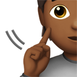 persona con problemi di udito: carnagione abbastanza scura