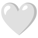 Cuore bianco - Noto Color Emoji