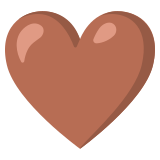 Cuore marrone - Noto Color Emoji