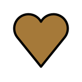 Cuore marrone - OpenMoji