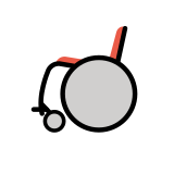 Sedia a rotelle manuale - OpenMoji