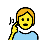 Persona con problemi di udito - OpenMoji