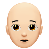 persona: carnagione chiara e calvo