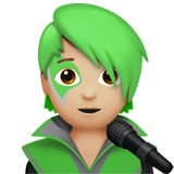 cantante: carnagione abbastanza chiara