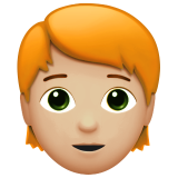 persona: carnagione abbastanza chiara e capelli rossi