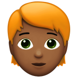 persona: carnagione abbastanza scura e capelli rossi