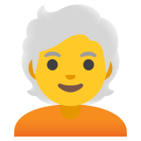 Persona: capelli bianchi - Noto Color Emoji