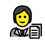 Persona che fa un lavoro d’ufficio - OpenMoji