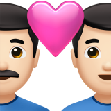 coppia con cuore: uomo, uomo e carnagione chiara