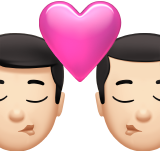 bacio tra coppia: uomo, uomo e carnagione chiara