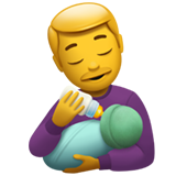 Uomo che nutre neonato emoji