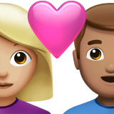 coppia con cuore: donna, uomo, carnagione abbastanza chiara e carnagione olivastra