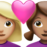 coppia con cuore: donna, donna, carnagione abbastanza chiara e carnagione olivastra