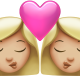 bacio tra coppia: donna, donna e carnagione abbastanza chiara