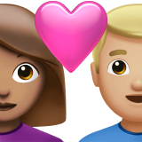 coppia con cuore: donna, uomo, carnagione olivastra e carnagione abbastanza chiara