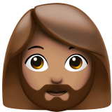 donna con la barba: carnagione olivastra