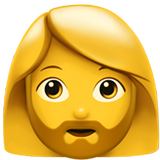 Emoji donna barbuta