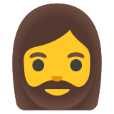 Donna con la barba - Noto Color Emoji