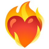 Cuore in fiamme - Noto Color Emoji