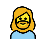 Donna con la barba - OpenMoji