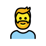 Uomo con la barba - OpenMoji