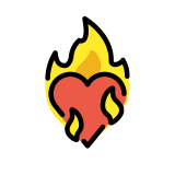 Cuore in fiamme - OpenMoji