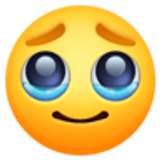 Faccina che trattiene le lacrime - Facebook