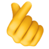 Mano con indice e pollice incrociati - Facebook