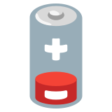 Batteria scarica - Noto Color Emoji
