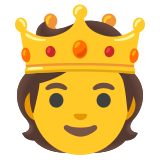 Persona con corona - Noto Color Emoji