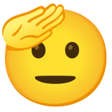 Faccina che fa il saluto - Noto Color Emoji