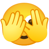 Faccina che sbircia tra le dita - Noto Color Emoji